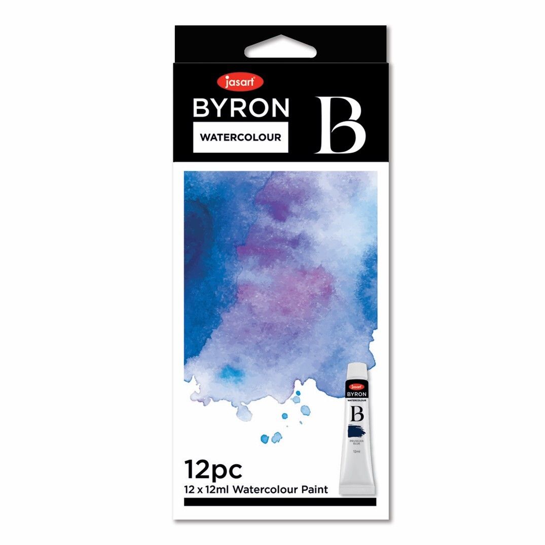 WATER COLOUR PAINT JASART BYRON 12ML SET 12