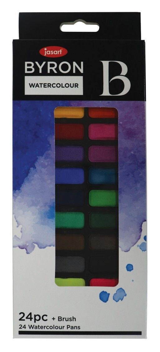 WATERCOLOUR TIN JASART BYRON SET 24