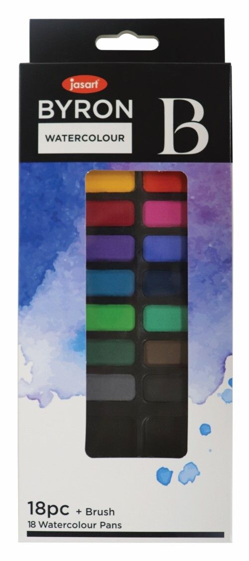 WATERCOLOUR TIN JASART BYRON SET 18