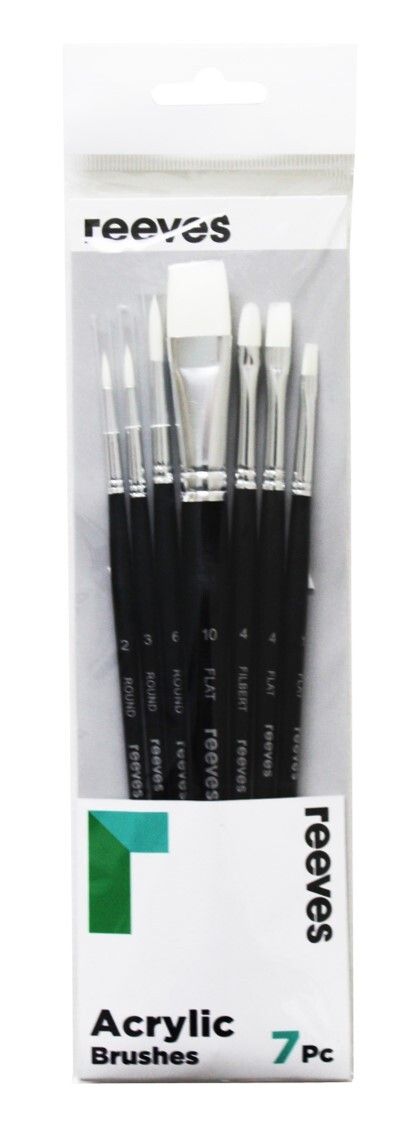 PAINT BRUSH SET REEVES SHORT HANDLE SET 7
