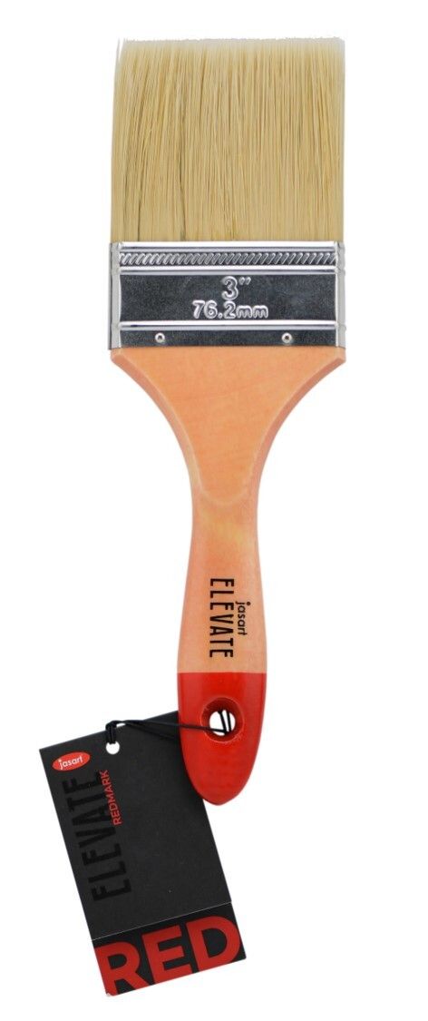 PAINT BRUSH JASART 75MM ELEVATE REDMARK HOG/NYLON FLAT PAINT BRUSH JASART 75MM ELEVATE REDMARK HOG/NYLON FLAT