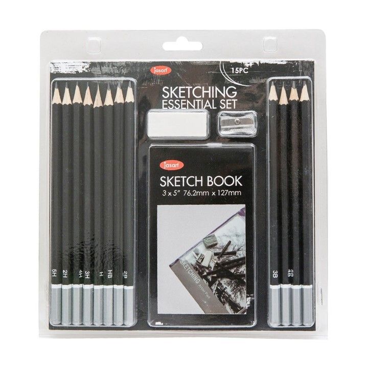SKETCHING SET JASART ESSENTIAL 15 PIECE