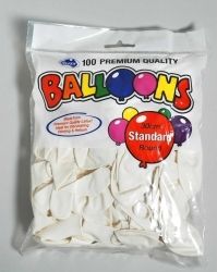 BALLOONS ALPEN 100'S (30CM) WHITE