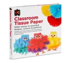 CLASSROOM TISSUE PAPER EC ASST SHAPES COLOURS & PATTERNS PK1000