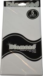 TISSUE PAPER DIAMOND 500X750MM 17GSM WHITE 5 SHTS