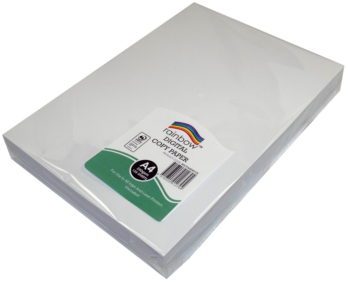 DIGITAL COPY PAPER RAINBOW A4 PEFC 250GSM WHITE PK125 DIGITAL COPY PAPER RAINBOW A4 PEFC 250GSM WHITE PK125