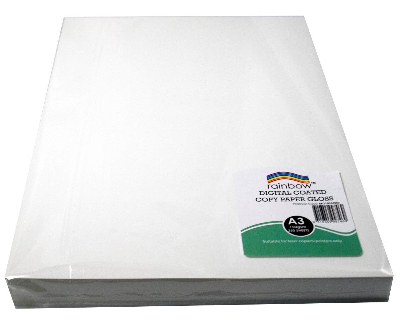 DIGITAL COPY PAPER RAINBOW A3 GLOSS 150GSM WHITE PK250 DIGITAL COPY PAPER RAINBOW A3 GLOSS 150GSM WHITE PK250