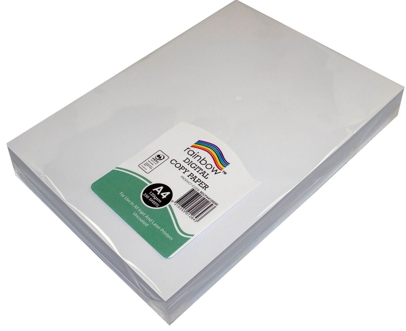 DIGITAL COPY PAPER RAINBOW A4 PEFC 120GSM WHITE PK250 DIGITAL COPY PAPER RAINBOW A4 PEFC 120GSM WHITE PK250