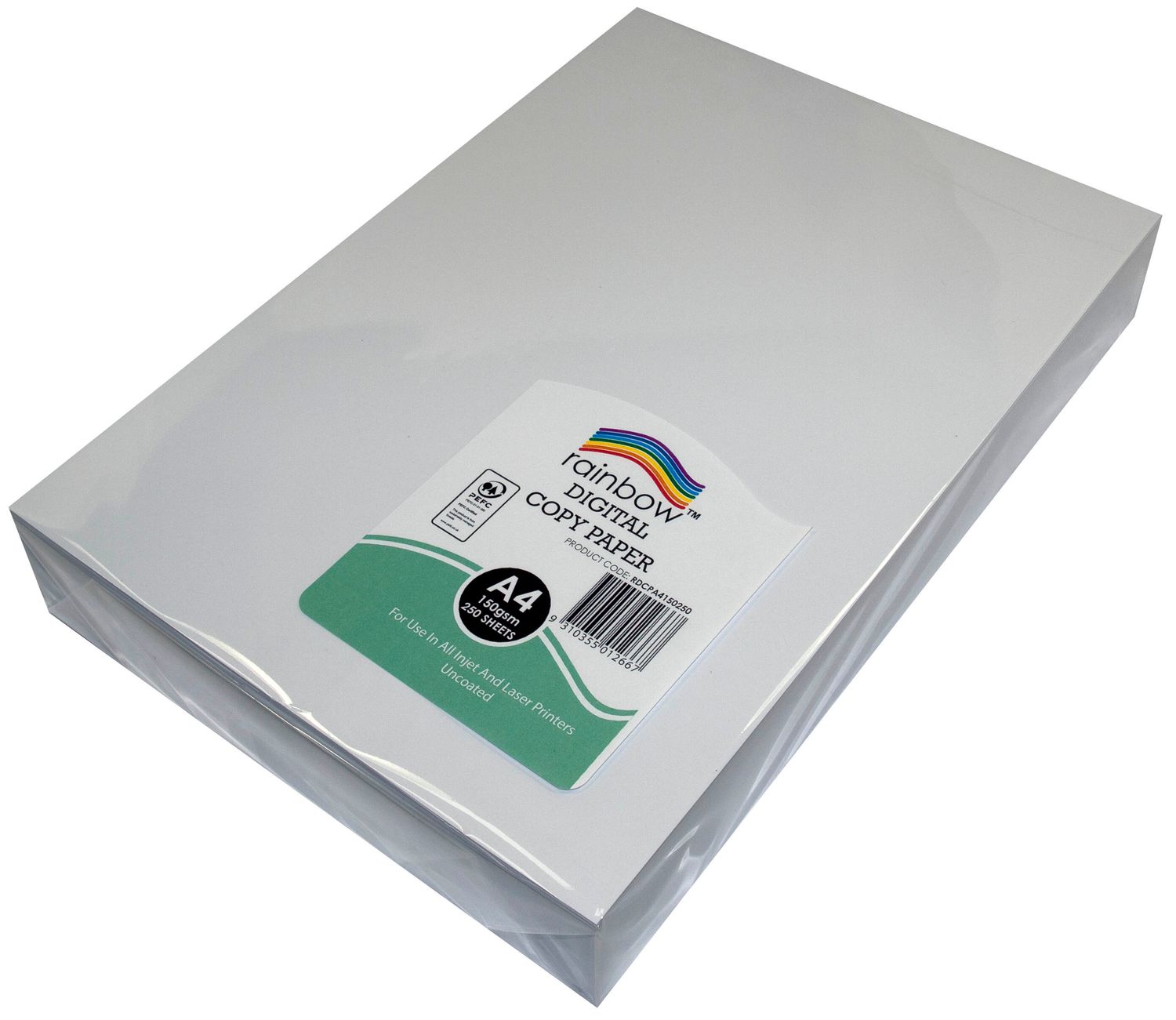 DIGITAL COPY PAPER RAINBOW A4 PEFC 150GSM WHITE PK250 DIGITAL COPY PAPER RAINBOW A4 PEFC 150GSM WHITE PK250
