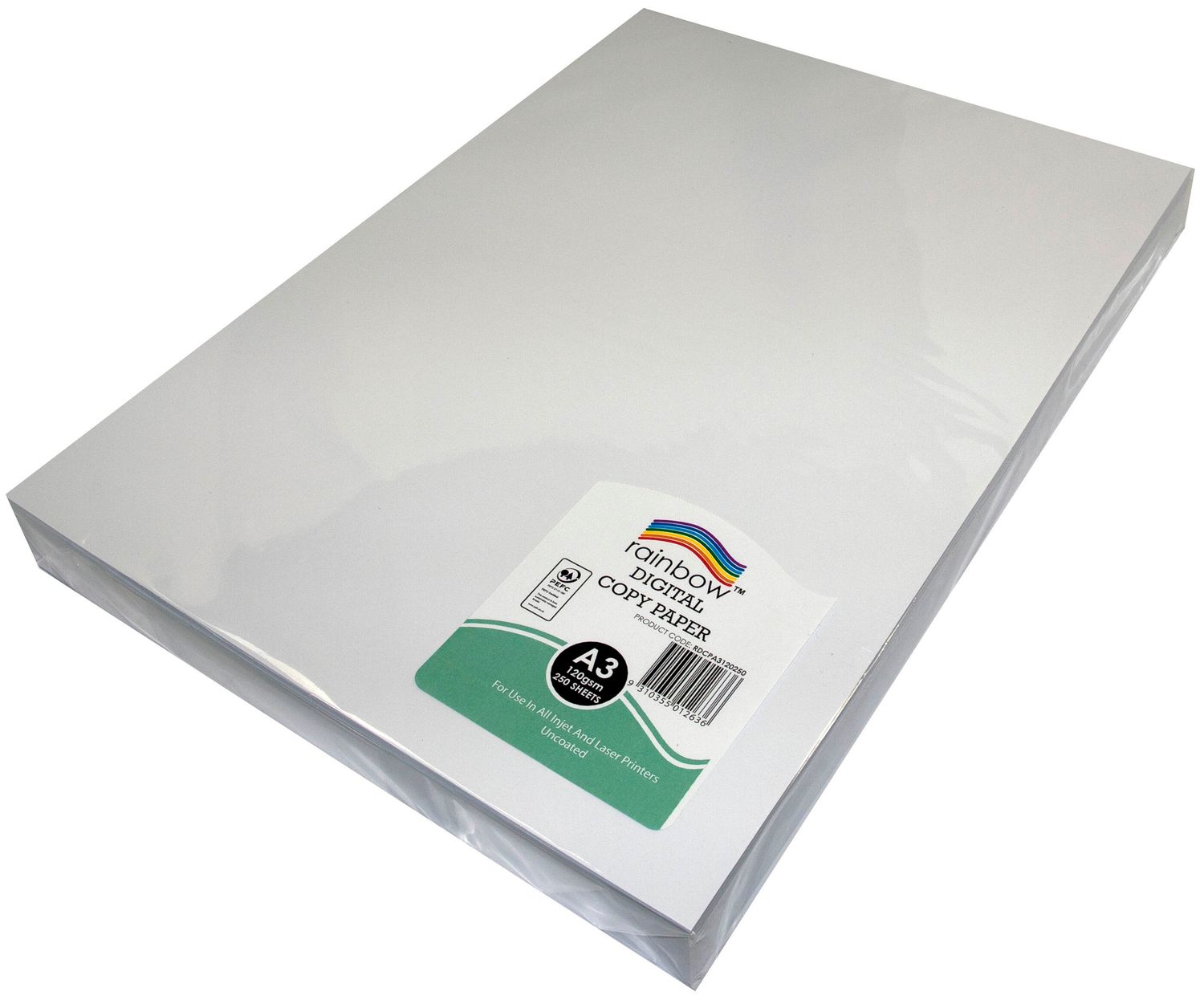 DIGITAL COPY PAPER RAINBOW A3 PEFC 120GSM WHITE PK250 DIGITAL COPY PAPER RAINBOW A3 PEFC 120GSM WHITE PK250