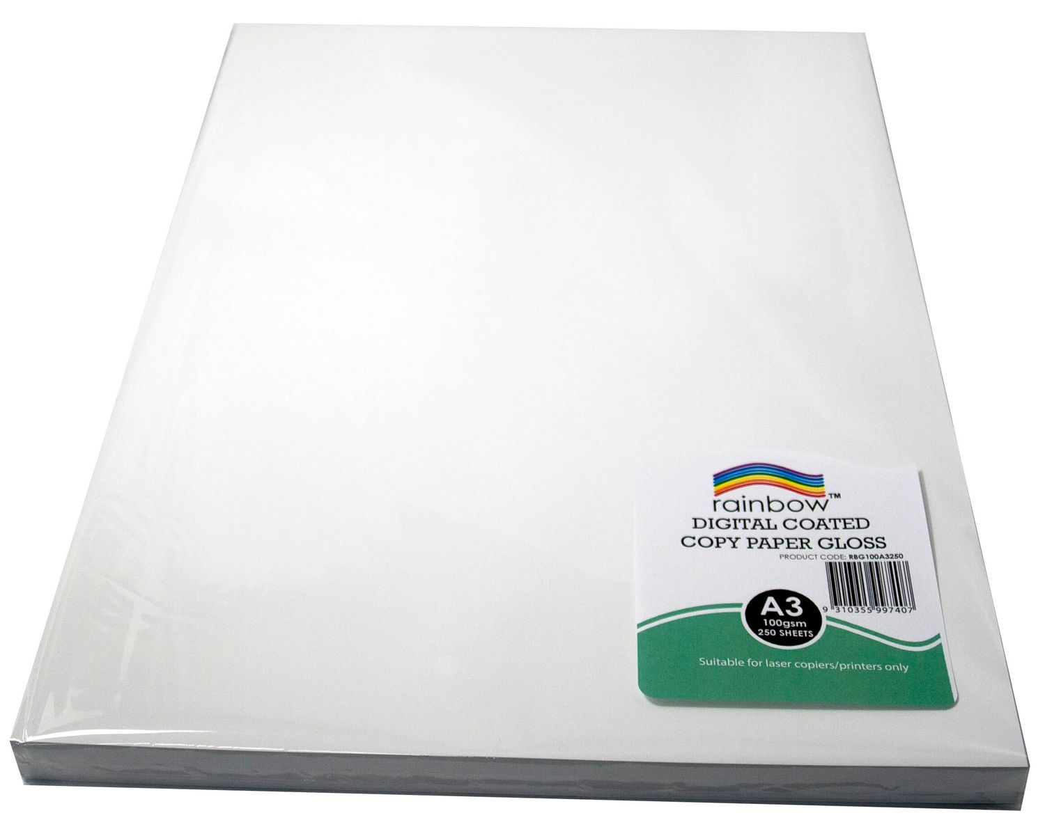 DIGITAL COPY PAPER RAINBOW A3 GLOSS 100GSM WHITE PK250 DIGITAL COPY PAPER RAINBOW A3 GLOSS 100GSM WHITE PK250