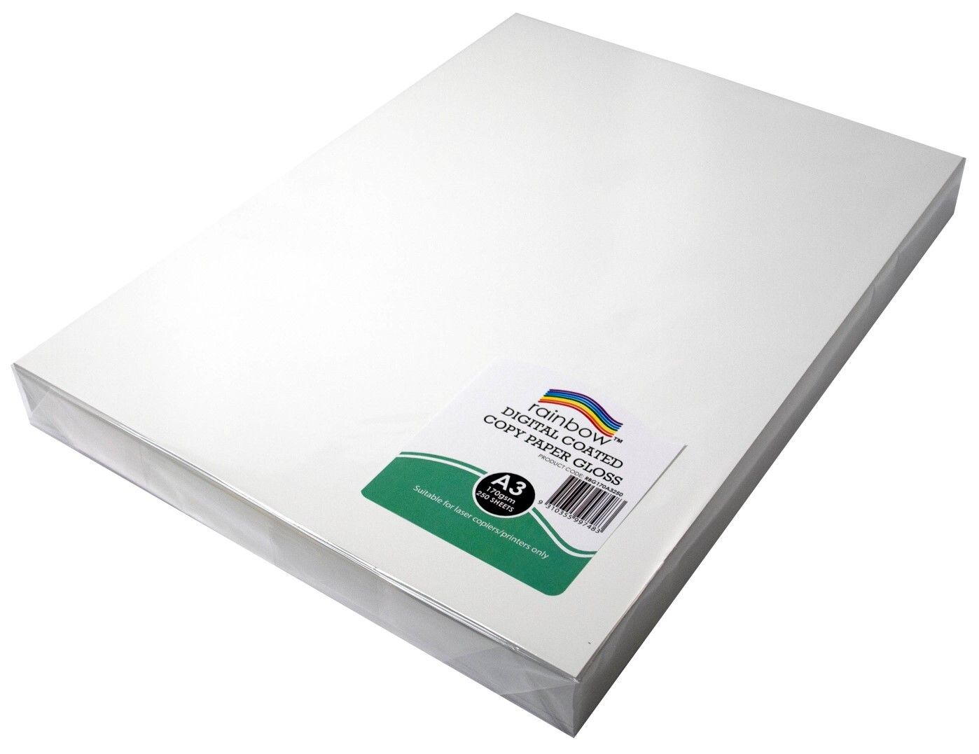DIGITAL COPY PAPER RAINBOW A3 GLOSS 170GSM WHITE PK250 DIGITAL COPY PAPER RAINBOW A3 GLOSS 170GSM WHITE PK250