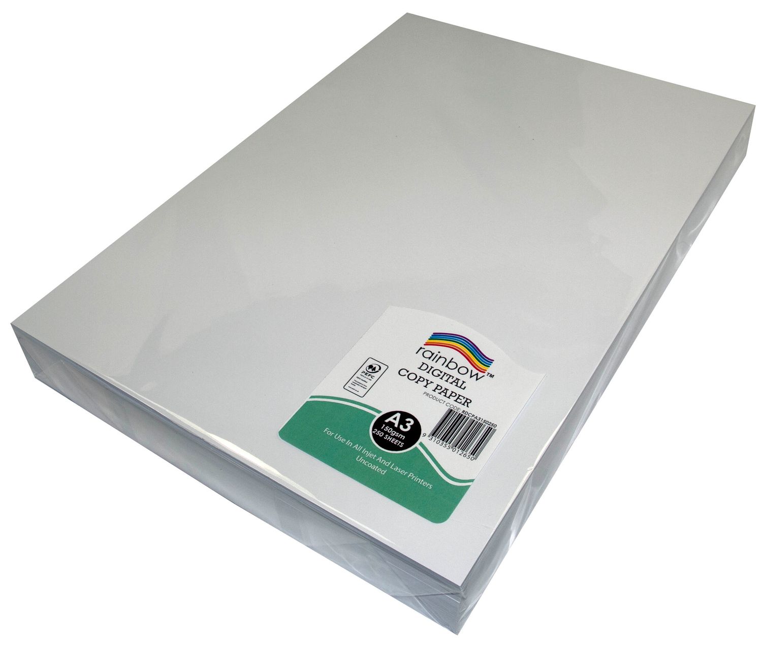 DIGITAL COPY PAPER RAINBOW A3 PEFC 150GSM WHITE PK250 DIGITAL COPY PAPER RAINBOW A3 PEFC 150GSM WHITE PK250