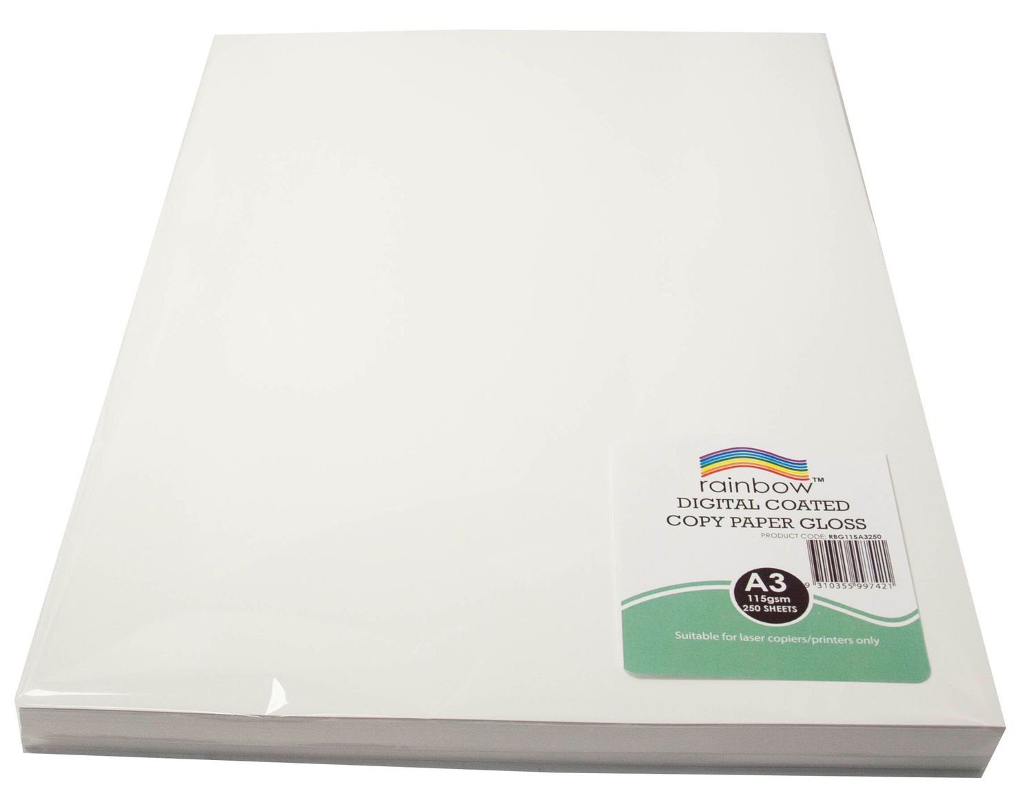 DIGITAL COPY PAPER RAINBOW A3 GLOSS 115GSM WHITE PK250 DIGITAL COPY PAPER RAINBOW A3 GLOSS 115GSM WHITE PK250