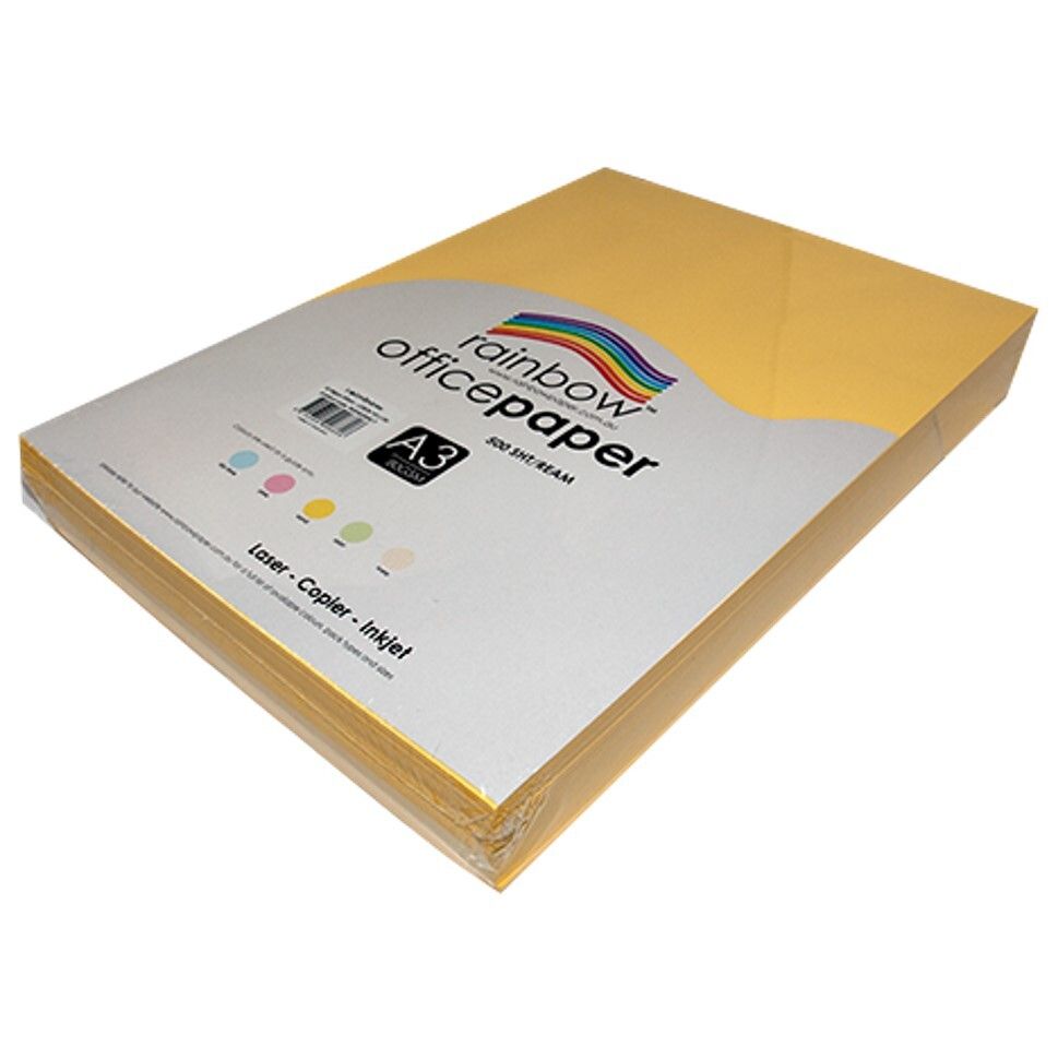 COPY PAPER RAINBOW A3 80GSM LEMON YELLOW PK500