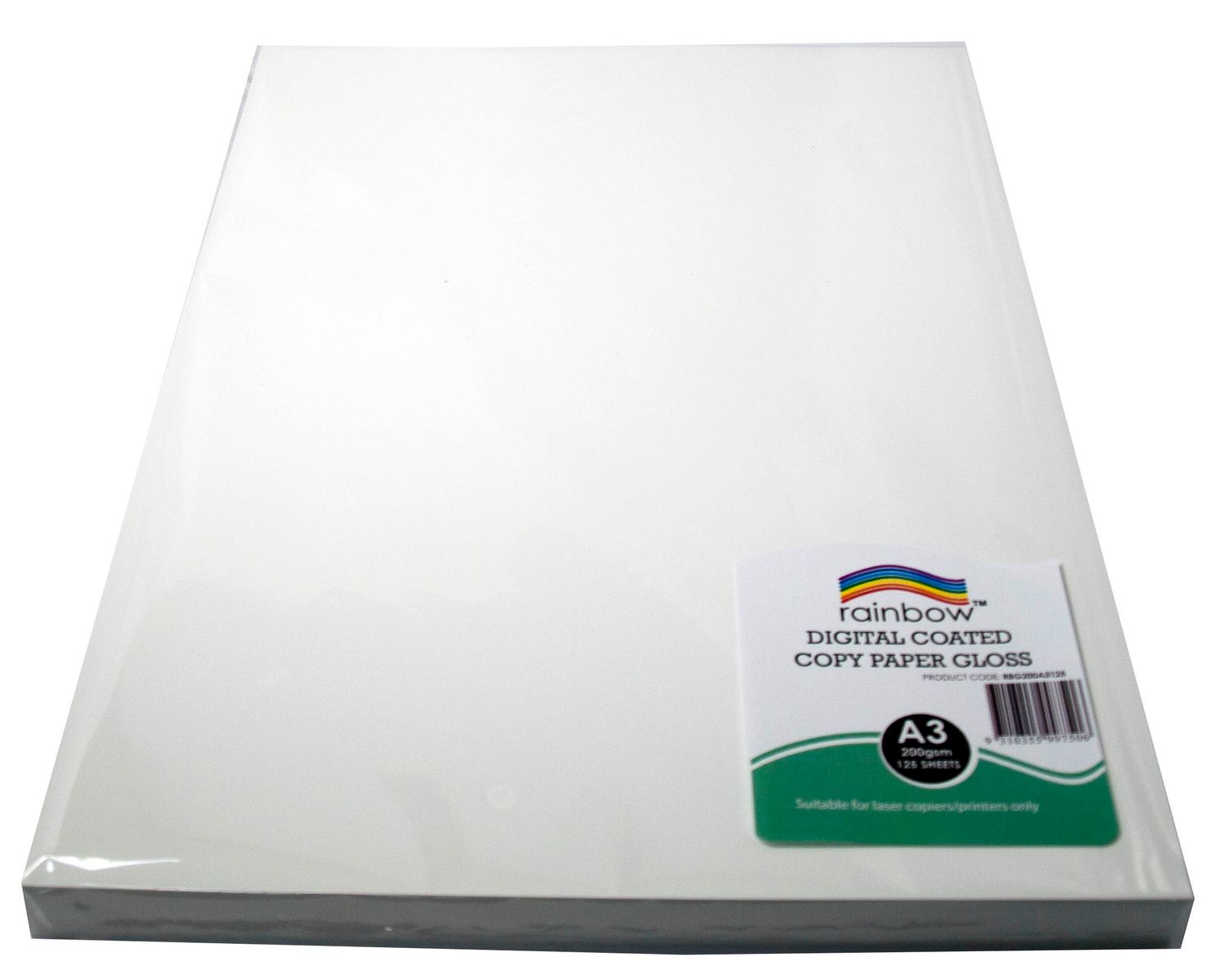 DIGITAL COPY PAPER RAINBOW A3 GLOSS 200GSM WHITE PK125 DIGITAL COPY PAPER RAINBOW A3 GLOSS 200GSM WHITE PK125