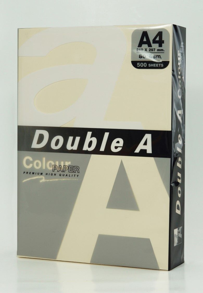 COPY PAPER DOUBLE A A4 80GSM PASTEL COLOUR IVORY PK 500 COPY PAPER DOUBLE A A4 80GSM PASTEL COLOUR IVORY PK 500