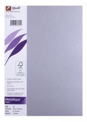 PAPER QUILL A4 METALLIQUE SILVER SHADOW 120GSM PK25 PAPER QUILL A4 METALLIQUE SILVER SHADOW 120GSM PK25