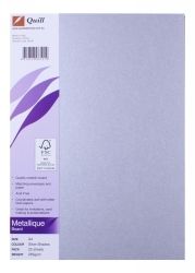 BOARD QUILL A4 METALLIQUE SILVER SHADOW 285GSM PK25 BOARD QUILL A4 METALLIQUE SILVER SHADOW 285GSM PK25