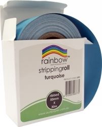 SP- STRIPPING ROLL RAINBOW RIBBED 50MMX30M TURQUOISE SP- STRIPPING ROLL RAINBOW RIBBED 50MMX30M TURQUOISE