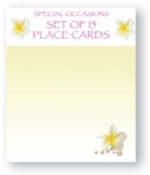 PLACE CARD SET YELLOW FRANGIPANI