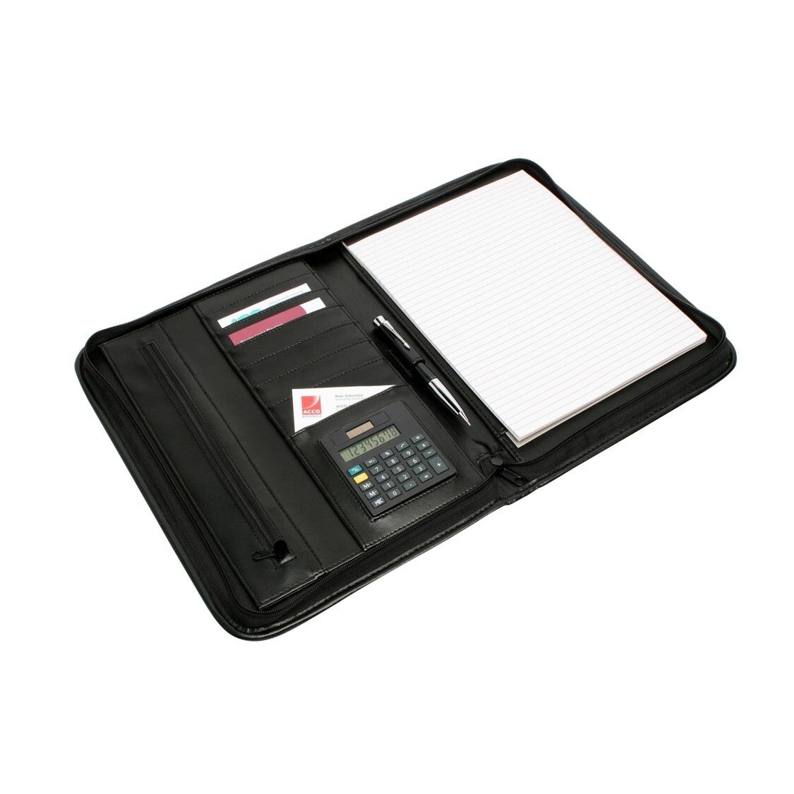 SP- COMPENDIUM REXEL PAD HOLDER BLACK WITH ZIP