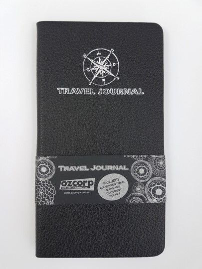 JOURNAL TRAVEL OZCORP SLIM SOFT COVER BLACK