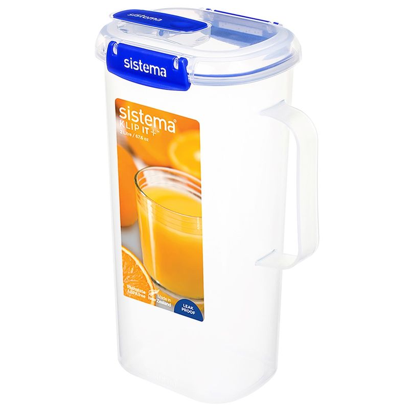SP- FOOD CONTAINER SISTEMA 2L KLIP IT PLUS JUICE CLEAR/BLUE