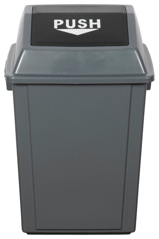 RUBBISH BIN CLEANLINK 40L WITH BULLET LID GREY