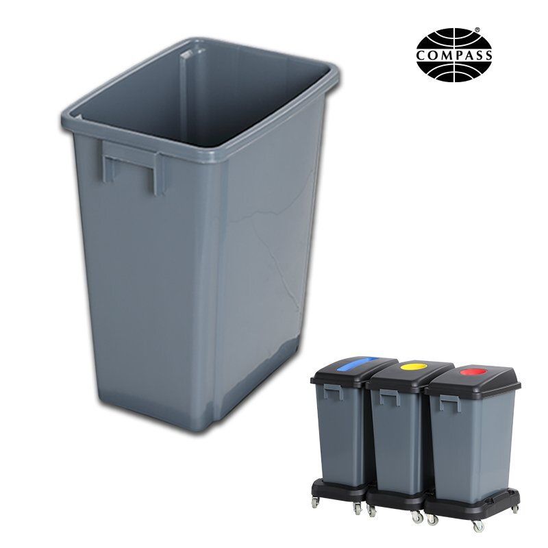 BIN COMPASS 60L WASTE/RECYCLING GREY