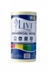 COMMERCIAL WIPES LIVI ESSENTIALS YELLOW