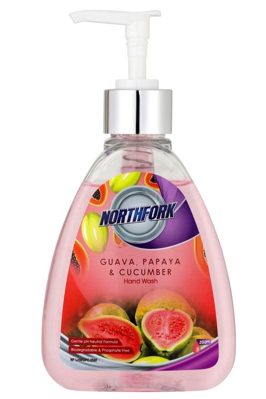 LIQUID HAND WASH NORTHFORK 250ML GUAVA PAPAYA CUCUMBER