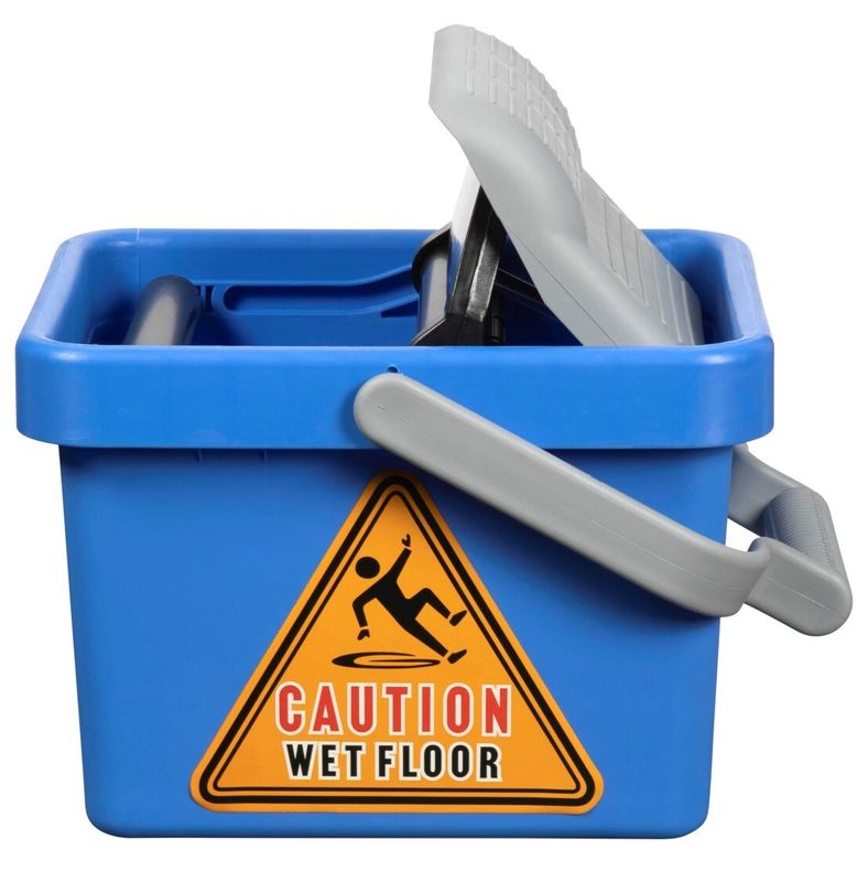 MOP BUCKET CLEANLINK 9L PLASTIC WRINGER BLUE