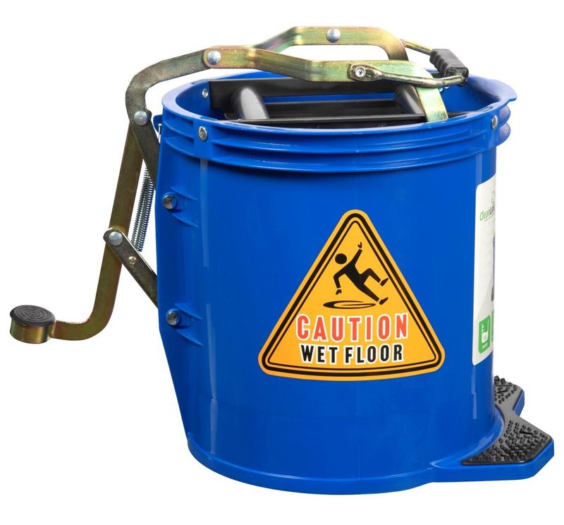 MOP BUCKET CLEANLINK 16L HD METAL WRINGER BLUE