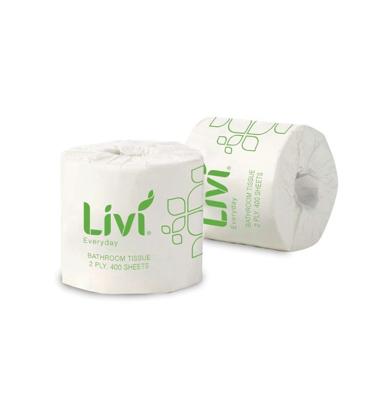 TOILET TISSUE LIVI BASICS 2PLY 400S