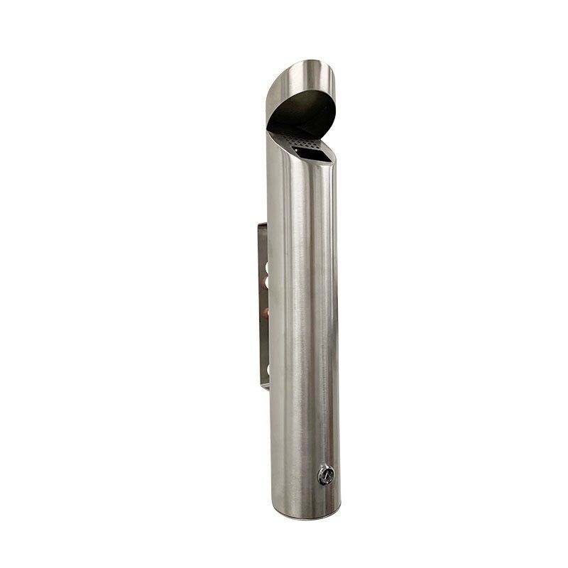 SP- ASH TRAY COMPASS WALL MOUNT CYLINDER S/STEEL
