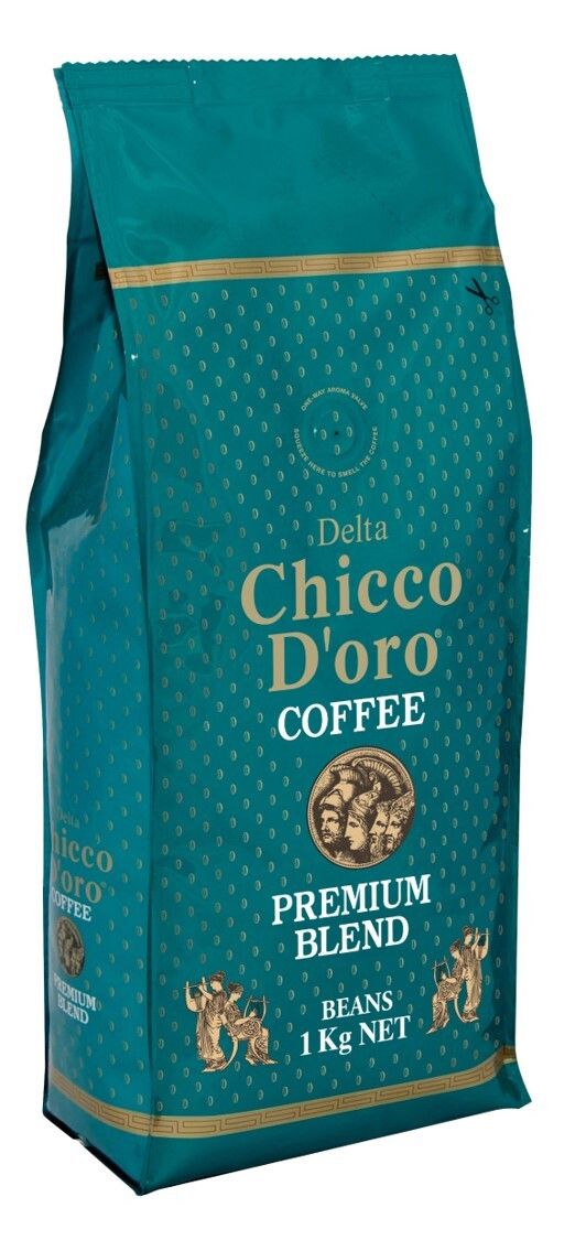 COFFEE BEANS CHICCO DORO 1KG DELTA 1KG TURQUIOSE