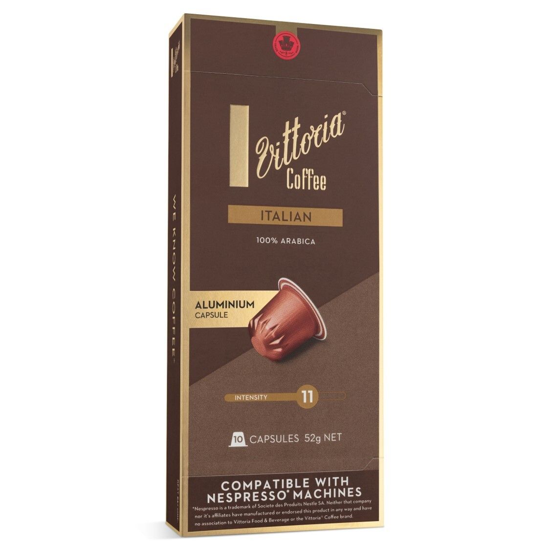 COFFEE CAPS VITTORIA 10'S NESPRESSO COMPATIBLE ITALIAN COFFEE CAPS VITTORIA 10'S NESPRESSO COMPATIBLE ITALIAN