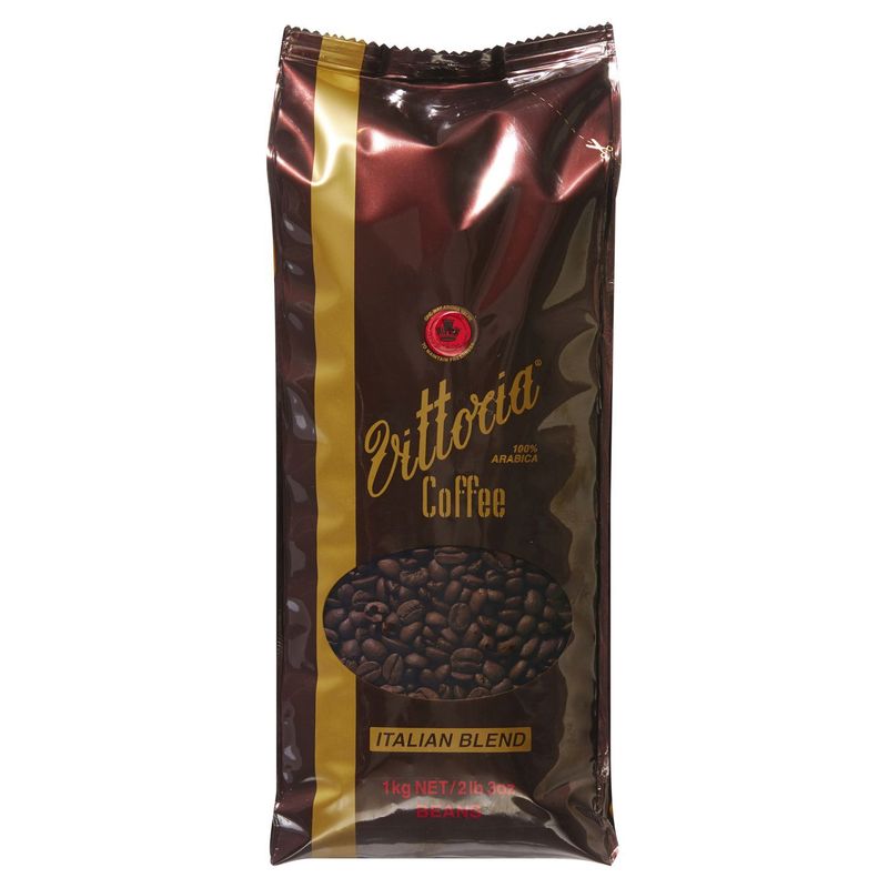SP- BEANS VITTORIA 1KG VITT ITALIAN BLEND BEANS DARK BROWN VITTORIA F&BPG