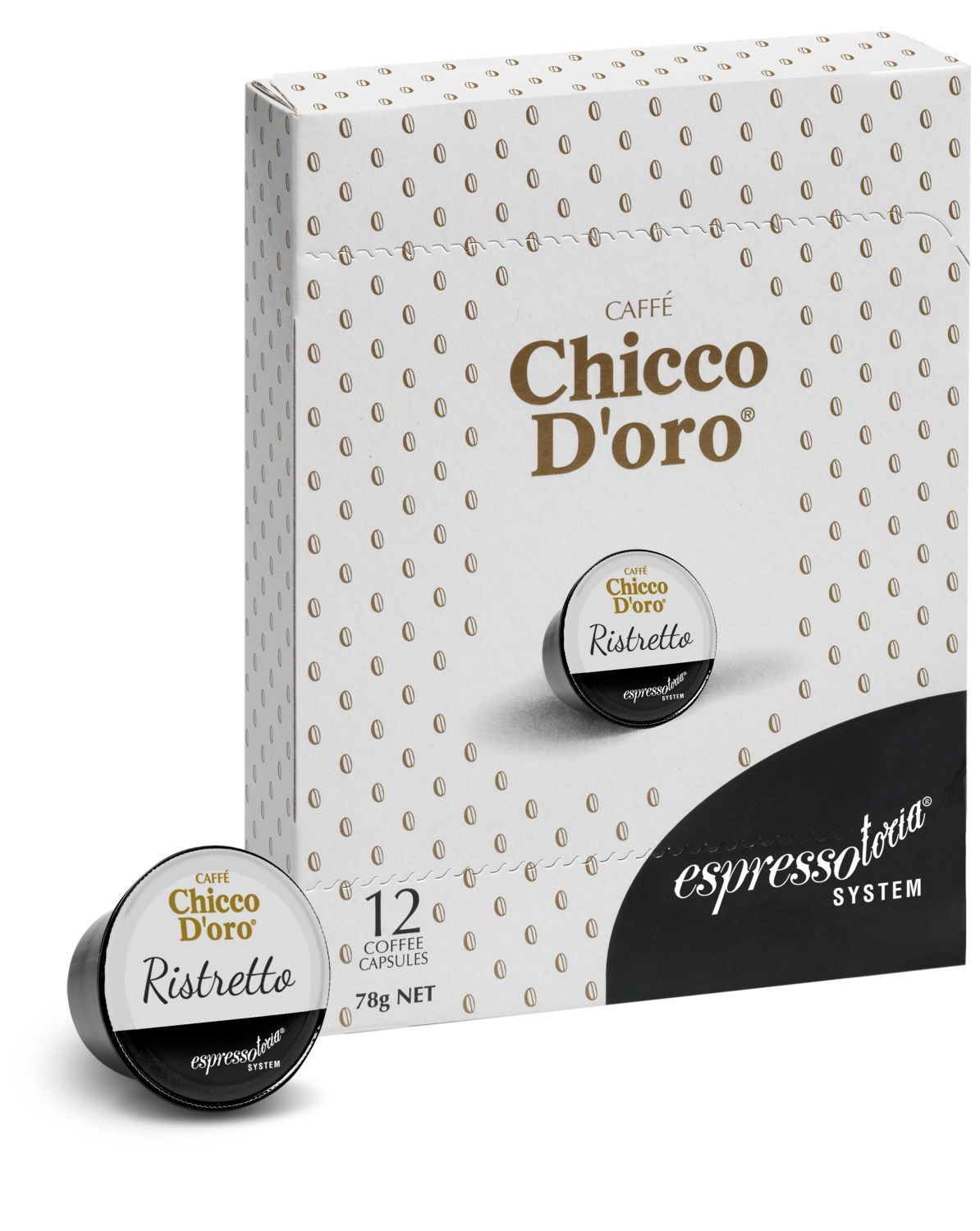 SP- CAPS ESPRESSOTORIA 12'S CAPS CHICCO D'ORO RISTRETT WHITE VITTORIA F&BPG
