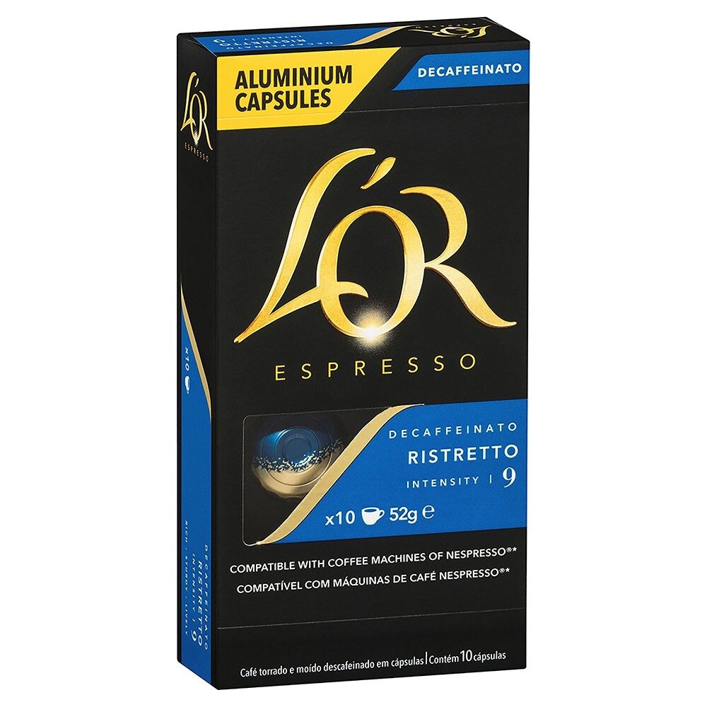 SP- CAPSULES L'OR ESPRESSO DECAF RISTERETTO 9 BX100