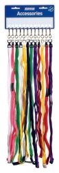 LANYARDS KEVRON BREAKAWAY ASSORTED COLOURS CARD 12