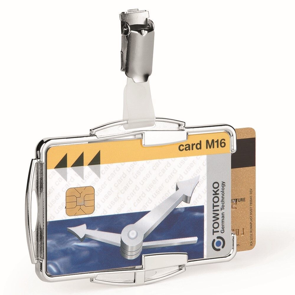 SP- CARD HOLDER DURABLE RFID SECURE DUO SILVER PK10 SP- CARD HOLDER DURABLE RFID SECURE DUO SILVER PK10