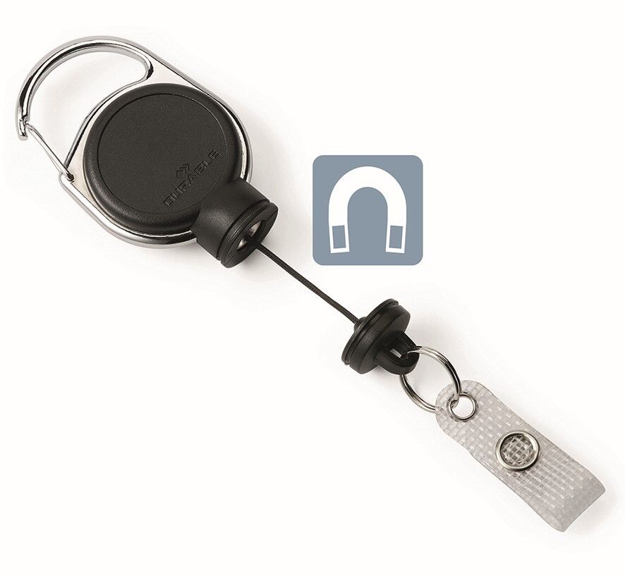 SP- BADGE REEL DURABLE WITH MAGNET BLACK