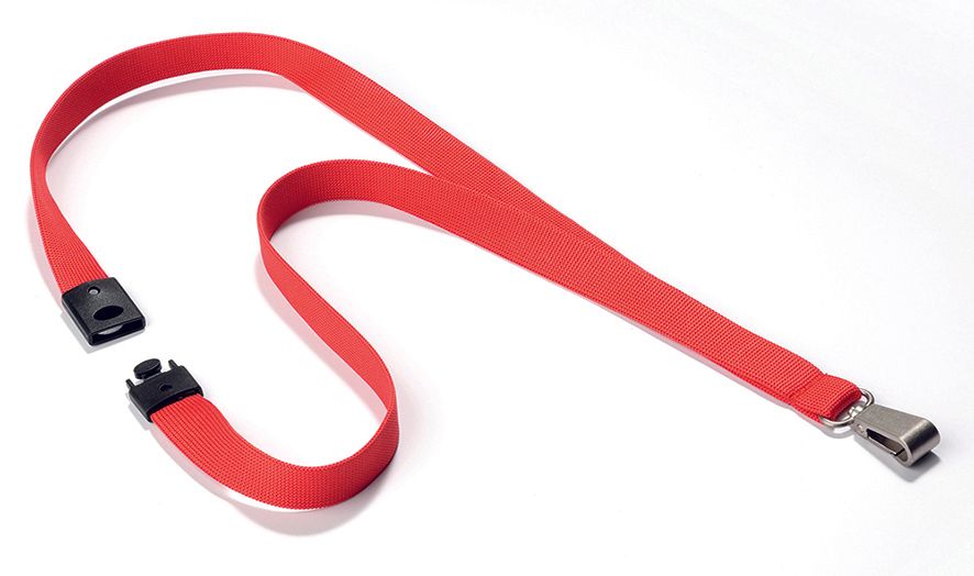 SP- LANYARD DURABLE TEXTILE EXTRA WIDE METAL HOOK RED PK10 SP- LANYARD DURABLE TEXTILE EXTRA WIDE METAL HOOK RED PK10