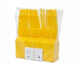 SP- LUGGAGE LABEL KEVRON PLASTIC YELLOW PK25