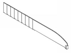 SP- SHELF DIVIDER BREAKABLE 60MMX285-485MM BREAK POINTS EVERY 25MM