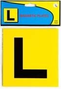 PLATE DRIVER L YELLOW BACKGROUND MAGNETIC 323