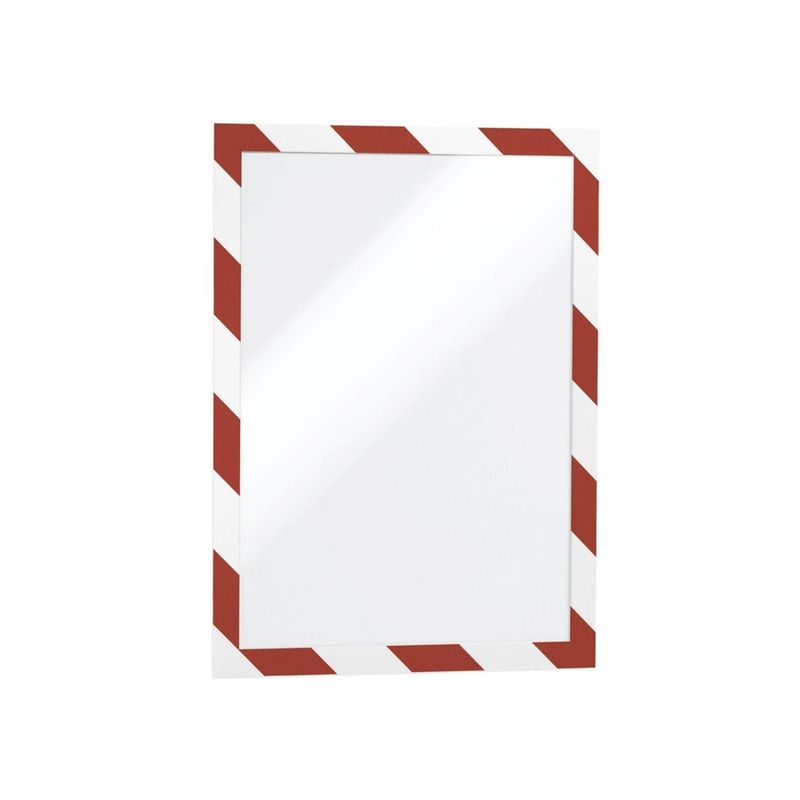 SP- SAFETY SIGN DURABLE A4 DURAFRAME SECURITY RED/WHITE PK2