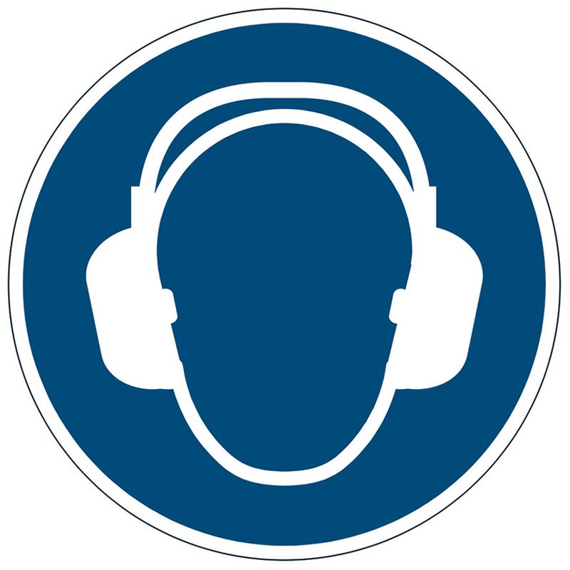 SP- MARKING SIGN DURABLE USE EAR PROTECTION BLUE